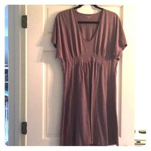 Garnet Hill knee length dress in mauve, size M